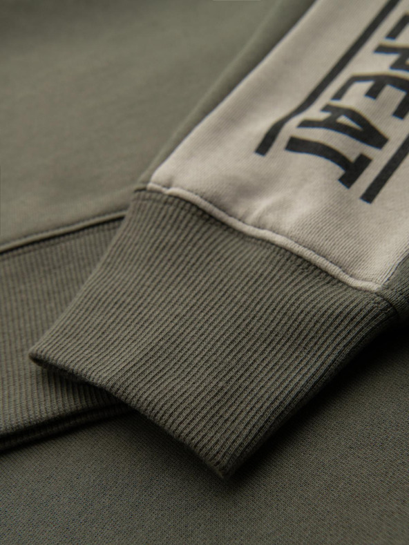 Ombre Clothing Мъжки суитшърт с контрастна тапицерия и реглан ръкави - маслинен V1 OM-SSNZ-0200 Ombre Clothing