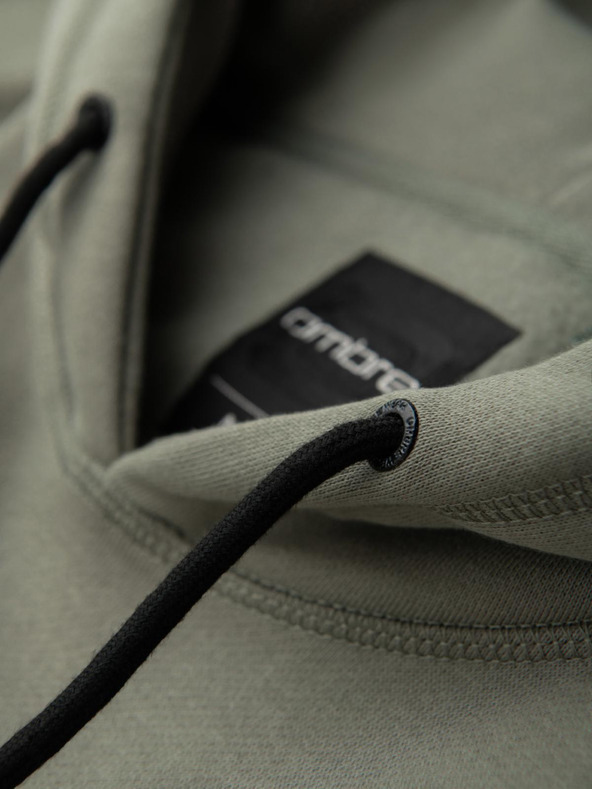 Ombre Clothing Мъжки суитшърт с джоб за кенгуру, бродерия и качулка - хаки V3 OM-SSNZ-0241 Ombre Clothing