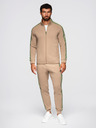 Ombre Clothing Мъжки комплект суитшърт стреч суитшърт + спортни панталони jogger - светло кафяв V1 Z113 Ombre Clothing