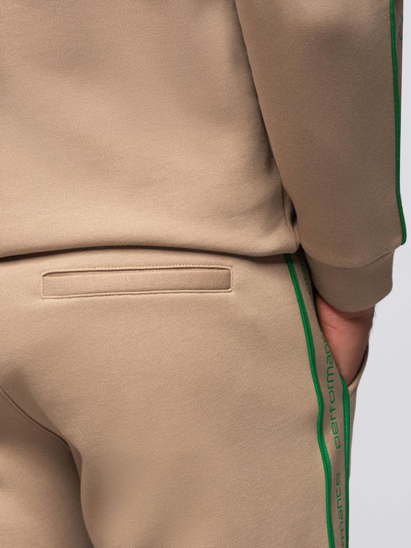 Ombre Clothing Мъжки комплект суитшърт стреч суитшърт + спортни панталони jogger - светло кафяв V1 Z113 Ombre Clothing