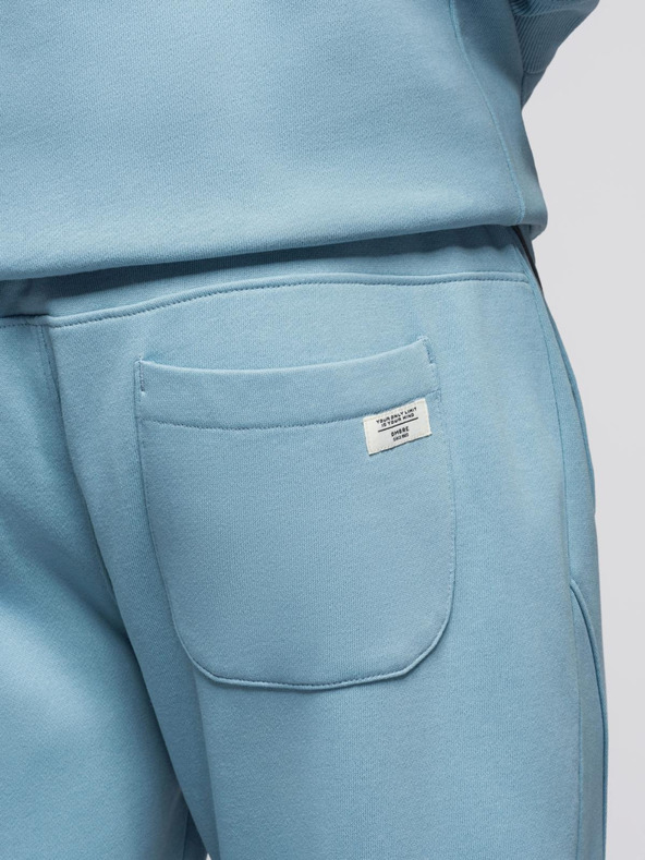 Ombre Clothing Мъжки спортен комплект суитшърт с качулка + панталони jogger - светло син V7 Z119 Ombre Clothing