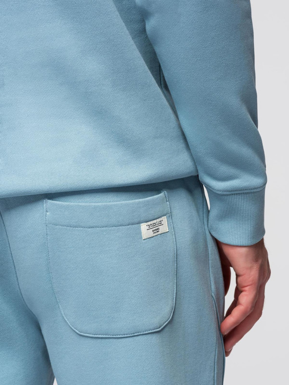 Ombre Clothing Мъжки памучен спортен комплект суитшърт + панталони jogger - син V7 Z121 Ombre Clothing