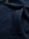 Ombre Clothing Мъжки суитшърт с копчета и яка - тъмно син V4 OM-SSZP-0240 Ombre Clothing