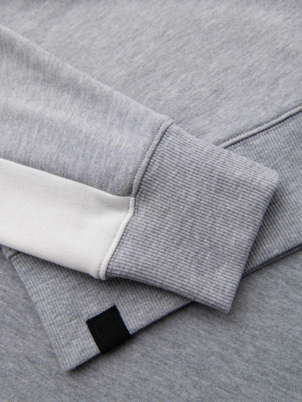 Ombre Clothing Мъжки суитшърт с контрастна тапицерия и реглан ръкави - сив меланж V2 OM-SSNZ-0200 Ombre Clothing