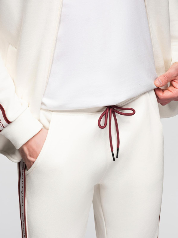 Ombre Clothing Мъжки комплект суитшърт стреч суитшърт + спортни панталони jogger - бял V2 Z113 Ombre Clothing