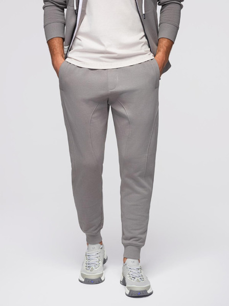 Ombre Clothing Мъжки спортен екип суитшърт с качулка + панталони джогър - сив V8 Z119 Ombre Clothing