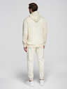 Ombre Clothing Мъжки памучен спортен екип с кенгуру джоб + панталони джогър - кремав V11 Z121 Ombre Clothing