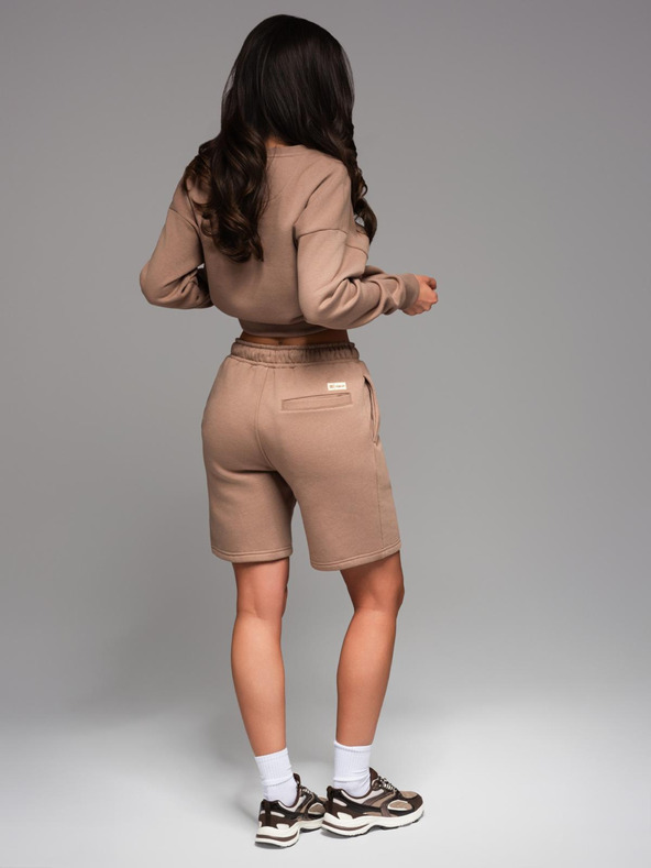 Ombre Clothing UNISEX спортен екип суитшърт + шорти - кафяв V16 Z108 Ombre Clothing