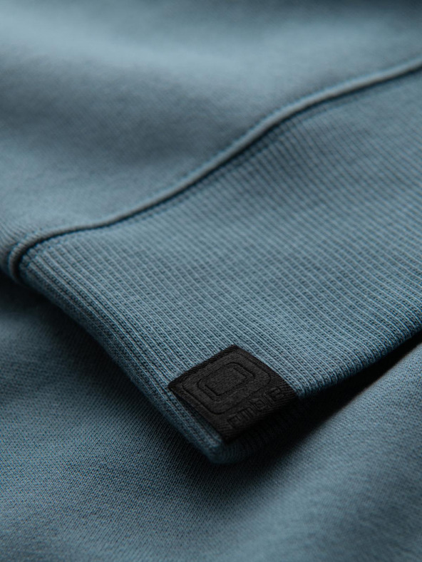 Ombre Clothing Мъжки суитшърт с контрастен кант и реглан ръкави - избелен тюркоазен V4 OM-SSNZ-0200 Ombre Clothing