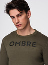 Ombre Clothing Класически мъжки суитшърт с надписи - тъмносив V2 B1711 Ombre Clothing