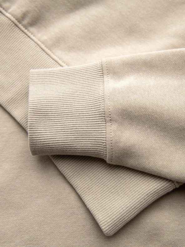 Ombre Clothing Мъжки суитшърт с нашивка - бежов V3 B1713 Ombre Clothing