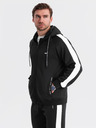 Ombre Clothing Мъжки oldschool спортен екип суитшърт с качулка + панталони джогър - черен V1 Z118 Ombre Clothing