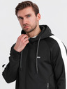 Ombre Clothing Мъжки oldschool спортен екип суитшърт с качулка + панталони джогър - черен V1 Z118 Ombre Clothing