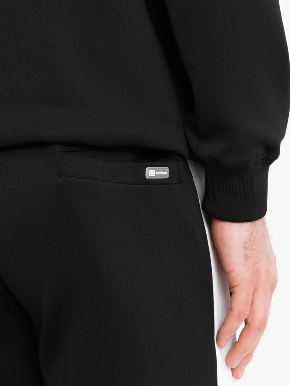 Ombre Clothing Мъжки oldschool спортен екип суитшърт с качулка + панталони джогър - черен V1 Z118 Ombre Clothing