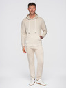 Ombre Clothing Мъжки спортен екип суитшърт + панталони regular fit - бежов V1 Z120 Ombre Clothing