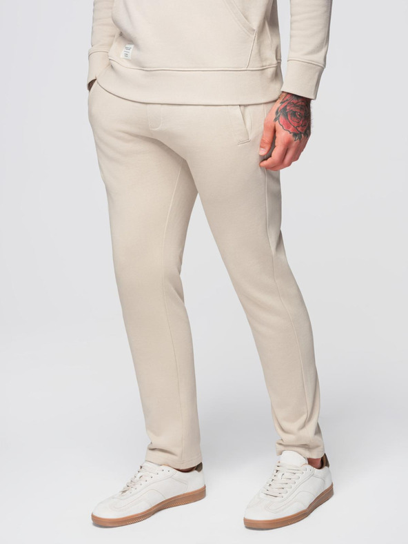 Ombre Clothing Мъжки спортен екип суитшърт + панталони regular fit - бежов V1 Z120 Ombre Clothing