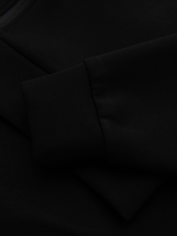 Ombre Clothing Мъжки суитшърт със стойка и качулка - черен V1 OM-SSZP-0216 Ombre Clothing