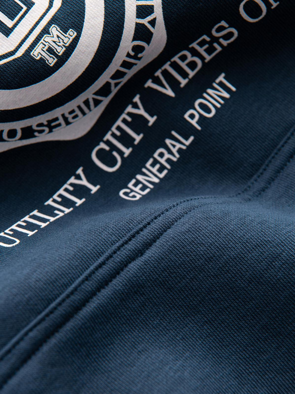 Ombre Clothing Мъжки спортен суитшърт с голямо отпечатване - тъмно син V2 B1714 Ombre Clothing