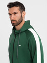 Ombre Clothing Мъжки олдскулски спортен костюм суитшърт с качулка + панталони джогър - тъмно зелен V7 Z118 Ombre Clothing
