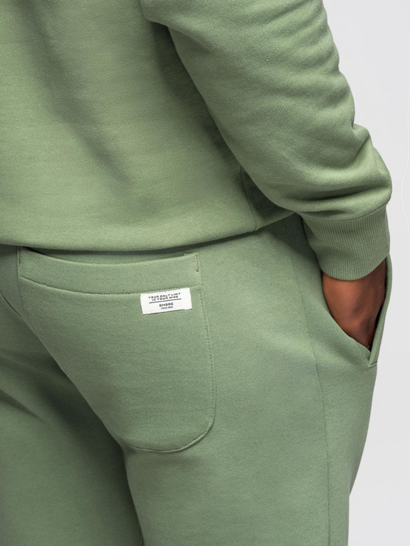 Ombre Clothing Мъжки спортен костюм суитшърт + панталони regular fit - светло зелен V3 Z120 Ombre Clothing