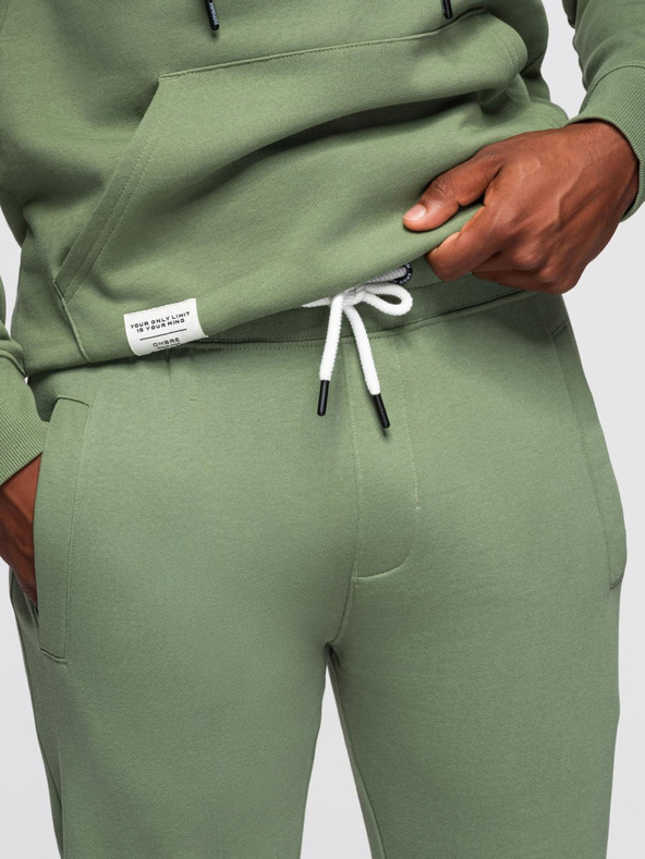 Ombre Clothing Мъжки спортен костюм суитшърт + панталони regular fit - светло зелен V3 Z120 Ombre Clothing