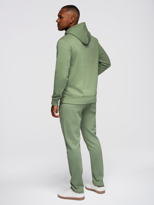 Ombre Clothing Мъжки спортен костюм суитшърт + панталони regular fit - светло зелен V3 Z120 Ombre Clothing