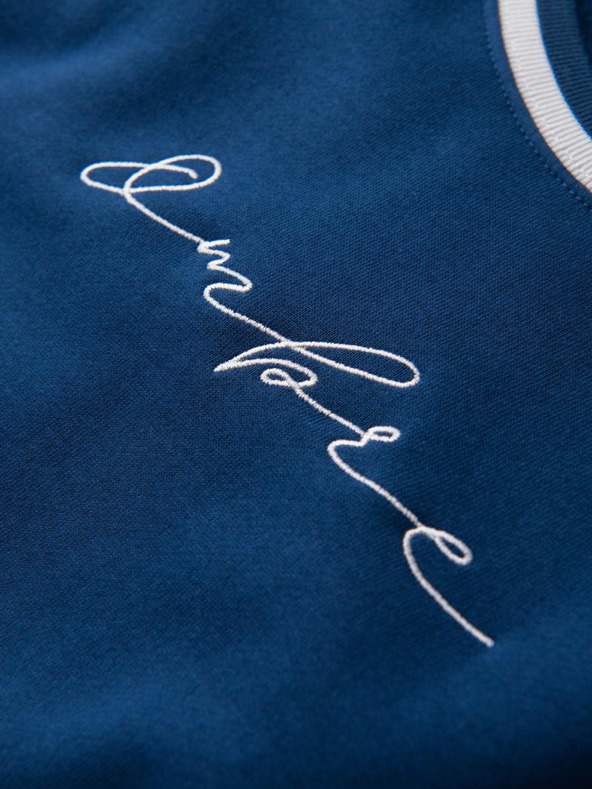 Ombre Clothing Мъжки суитшърт с раглан ръкав и контрастни детайли - тъмно синьо V1 OM-SSNZ-0244 Ombre Clothing