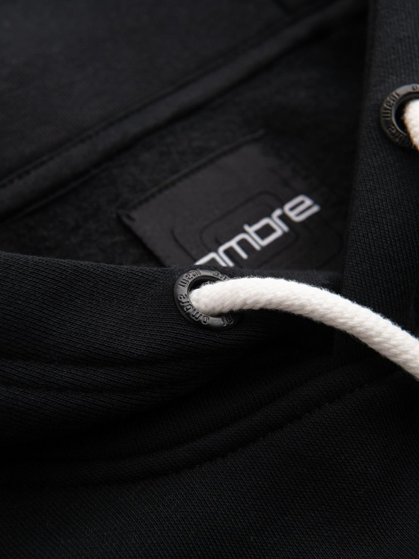 Ombre Clothing Мъжки суитшърт с качулка и графика - черен V3 B1714 Ombre Clothing