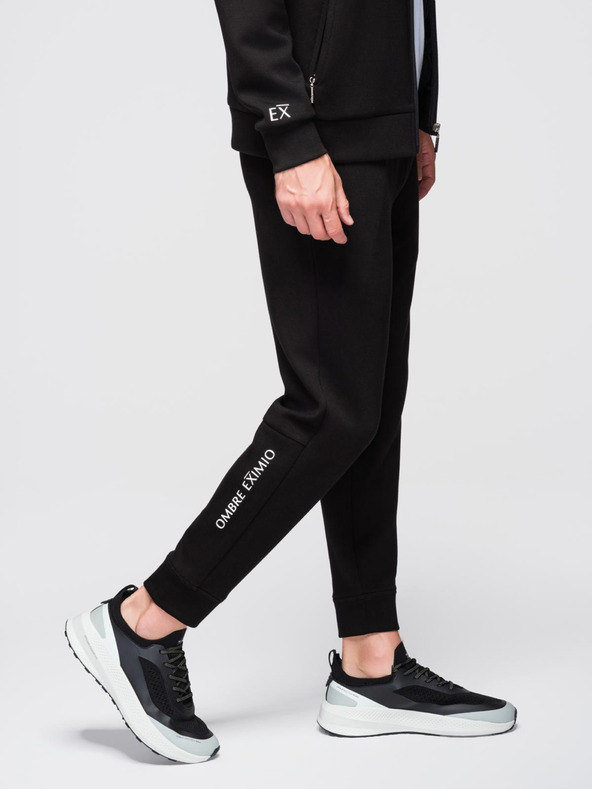 Ombre Clothing Мъжки спортен костюм суитшърт с качулка + панталони jogging - черен V1 Z115 Ombre Clothing