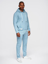 Ombre Clothing Мъжки спортен костюм суитшърт + панталони regular fit - светло синьо V7 Z120 Ombre Clothing