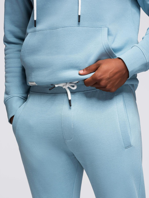 Ombre Clothing Мъжки спортен костюм суитшърт + панталони regular fit - светло синьо V7 Z120 Ombre Clothing