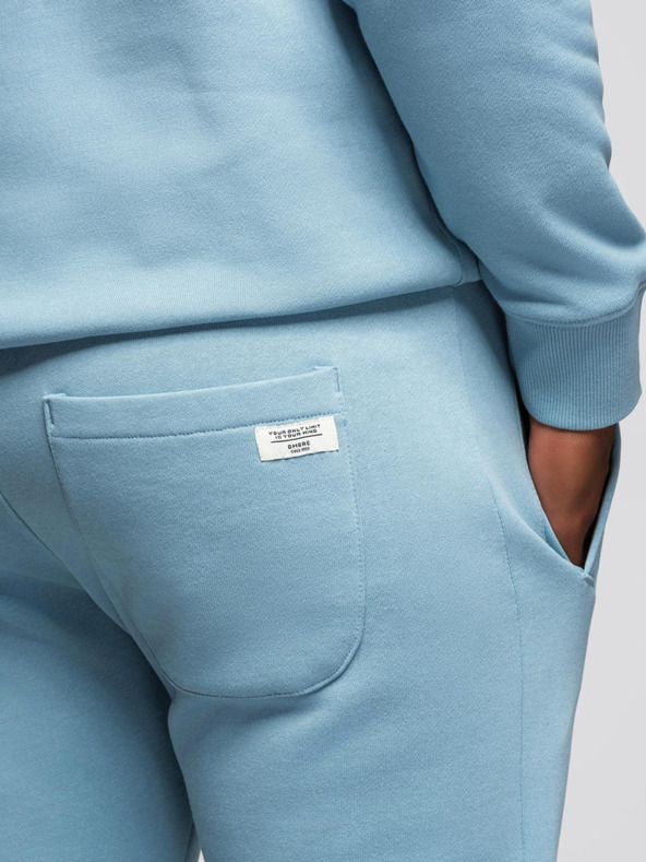 Ombre Clothing Мъжки спортен костюм суитшърт + панталони regular fit - светло синьо V7 Z120 Ombre Clothing