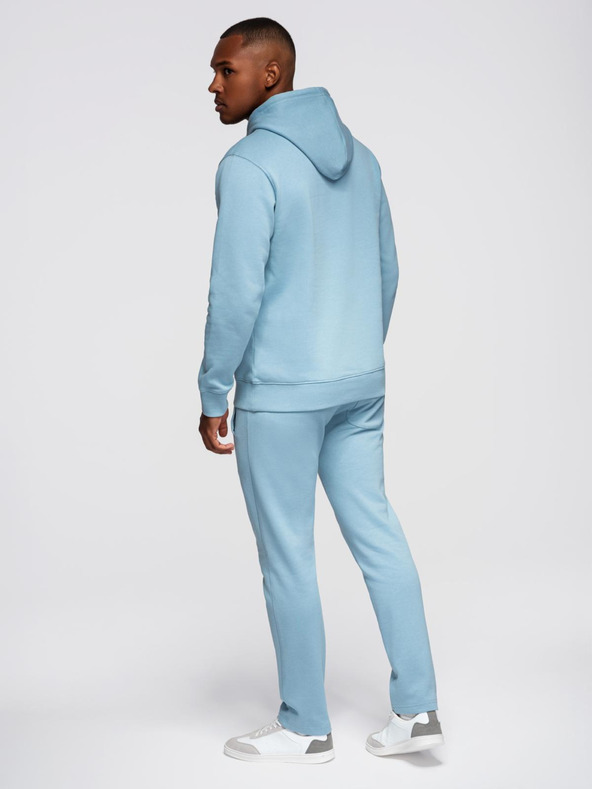 Ombre Clothing Мъжки спортен костюм суитшърт + панталони regular fit - светло синьо V7 Z120 Ombre Clothing