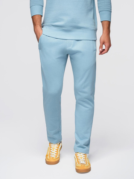 Ombre Clothing Мъжки спортен костюм суитшърт с кръгло деколте + панталони regular fit - светло синьо V7 Z122 Ombre Clothing