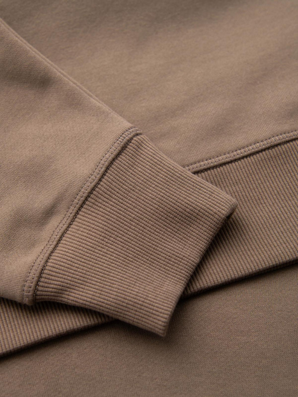 Ombre Clothing Класически мъжки суитшърт с кръгло деколте - светло кафяво V3 OM-SSNZ-0243 Ombre Clothing