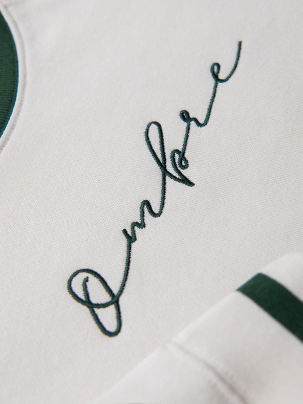 Ombre Clothing Мъжки суитшърт с раглан ръкави и контрастни детайли - бял V2 OM-SSNZ-0244 Ombre Clothing