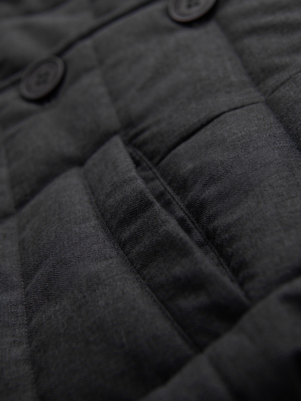 Ombre Clothing Мъжка прошивана елегантна елек - графитов мелир V1 OM-JAVJ-0275 Ombre Clothing