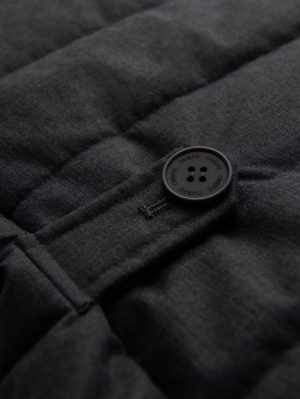 Ombre Clothing Мъжка прошивана елегантна елек - графитов мелир V1 OM-JAVJ-0275 Ombre Clothing