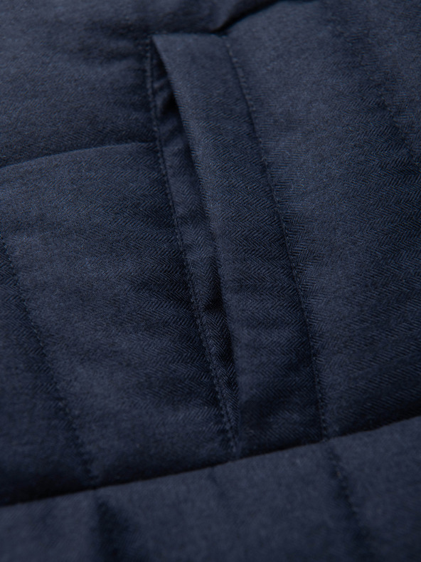 Ombre Clothing Мъжка елегантна прошивана елек - тъмно син меланж V3 OM-JAVJ-0275 Ombre Clothing