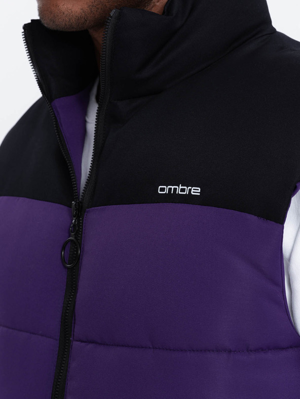 Ombre Clothing МЪЖКО ПРОШИВАНО ПОТНИК БЕЗ РЪКАВИ V63 - ЛИЛАВО Ombre Clothing