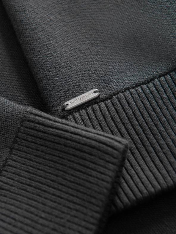 Ombre Clothing Мъжки пуловер на цип - графитов V2 OM-SWZS-0146 Ombre Clothing