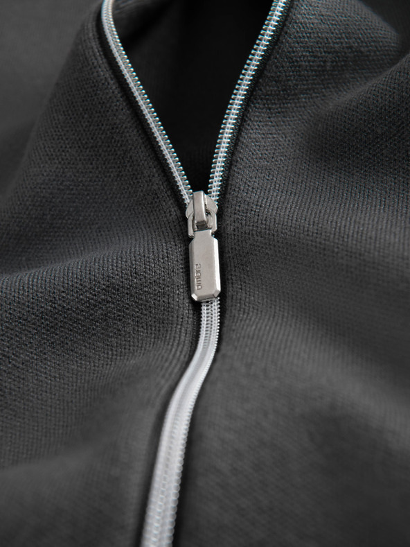 Ombre Clothing Мъжки пуловер на цип - графитов V2 OM-SWZS-0146 Ombre Clothing