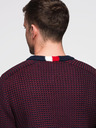 Ombre Clothing Мъжки пуловер с контрастно плетене и кръгло деколте - бордо V1 OM-SWSW-0122 Ombre Clothing