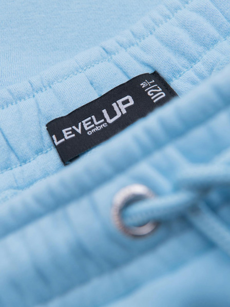 Ombre Clothing Унисекс спортни шорти с ребрест пояс - сини V8 OU-SRBC-0101 Ombre Clothing