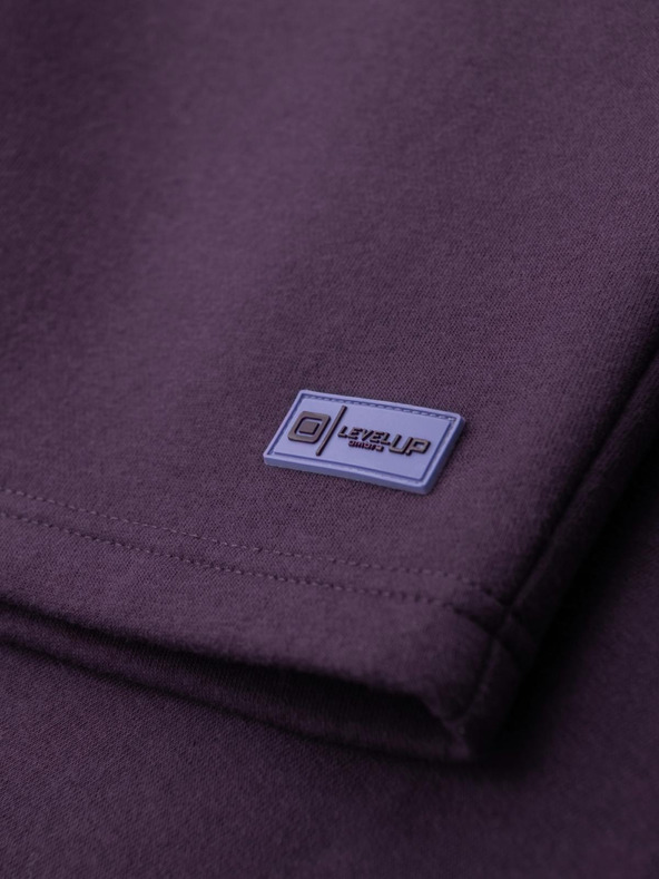 Ombre Clothing Унисекс спортни шорти със захлупващ шнур в пояса - лилави V13 OU-SRBC-0101 Ombre Clothing