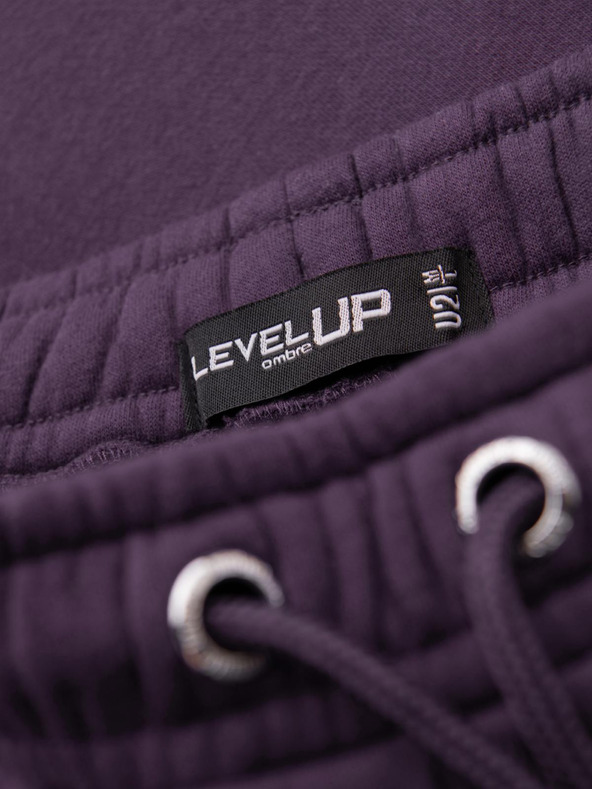 Ombre Clothing Унисекс спортни шорти със захлупващ шнур в пояса - лилави V13 OU-SRBC-0101 Ombre Clothing