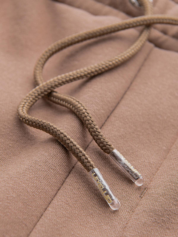 Ombre Clothing Унисекс спортни шорти с ребрест пояс - кафяви V16 OU-SRBC-0101 Ombre Clothing