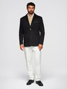Ombre Clothing Мъжко плетено яке в приталено кроене - черно V5 OM-BLZB-0100 Ombre Clothing
