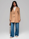 Edoti Модно дамско палто CLR041 - кафяво EDOTI