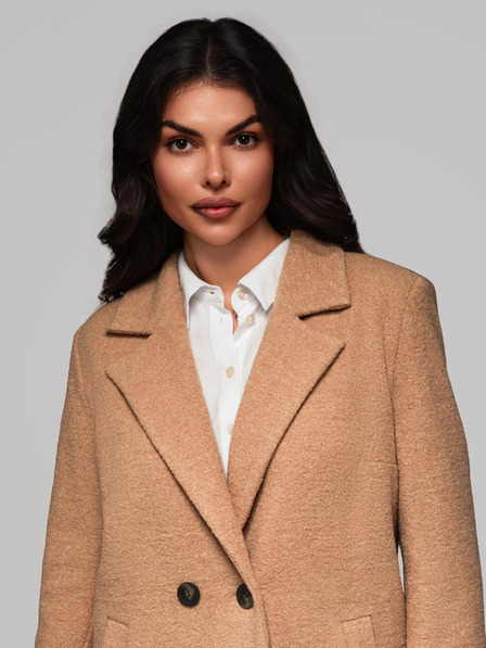 Edoti Модно дамско палто CLR041 - кафяво EDOTI